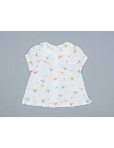 BLUSA BEBÉ M/C PAJARITOS