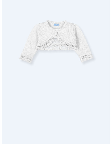 BOLERO REMATE ONDAS BLANCO hilo