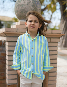 CAMISA RAYAS FLÚOR NACHETE