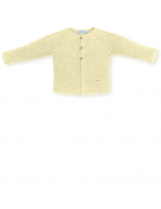 CHAQUETA LARGA CREMA