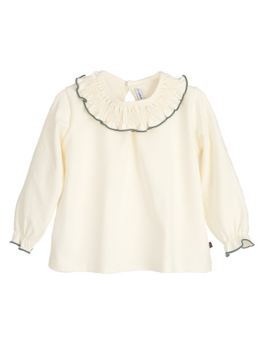 BLUSA CUELLO VOLANTE manga larga
