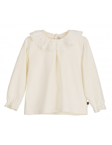 BLUSA CUELLO PUNTILLA manga larga TULA