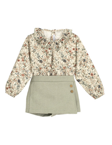 CONJUNTO falda-pantalón FLORES BISE