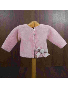 CHAQUETA LARGA LAZO POMPÓN