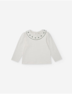 CAMISETA CUELLO BORDADO...