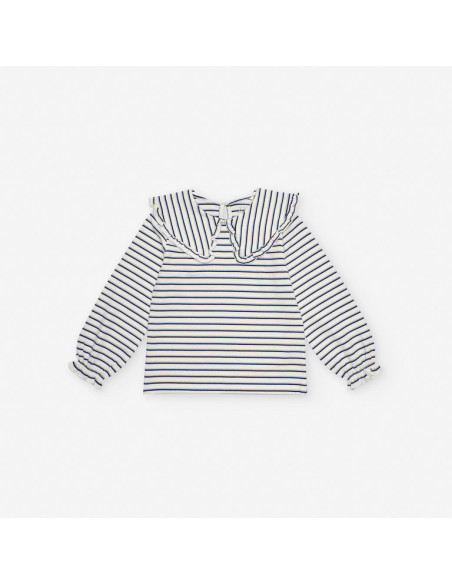 CAMISETA manga larga CUELLO BABY DOLL RAYAS