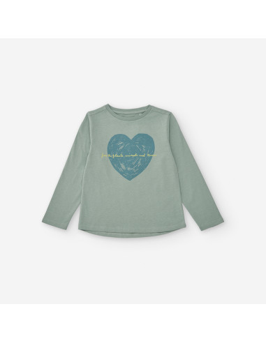 CAMISETA manga larga niña CORAZÓN...