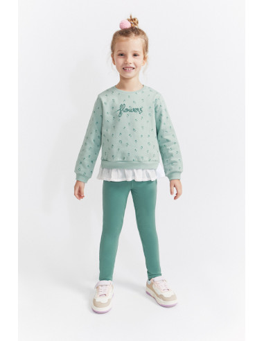 CONJUNTO LEGGIGNS felpa FLOWERS