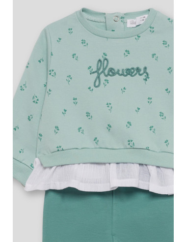 CONJUNTO LEGGIGNS felpa FLOWERS