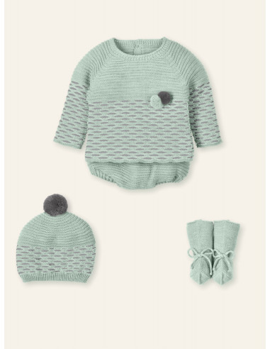 CONJUNTO punto bebé POMPOM MOON