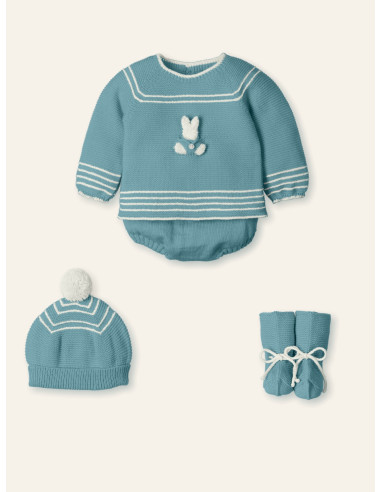 CONJUNTO RANITA punto invierno RABBIT MOONLIGHT
