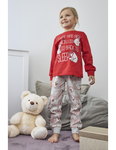 PIJAMA algodón sin felpa SLEEP ROJO