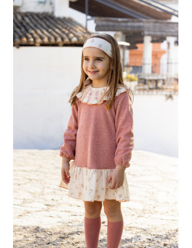 VESTIDO punto y tela familia ANEMOI