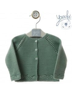 CHAQUETA LARGA bebé punto fino