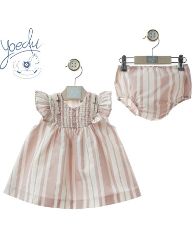 VESTIDO bebé rayas maquillaje familia PORCELANA