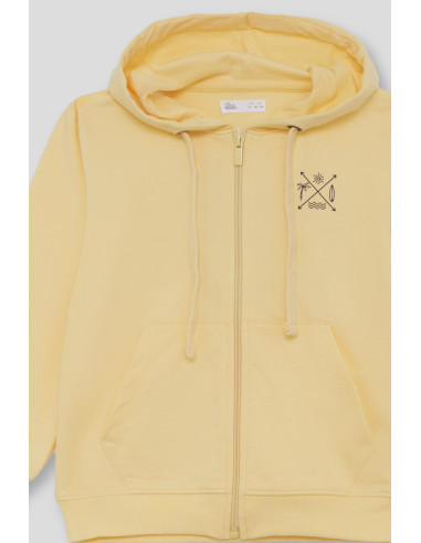 SUDADERA cremallera capucha GOOD VIBES