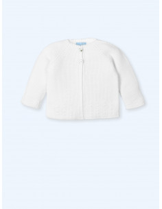 CHAQUETA LARGA ochitos hilo...