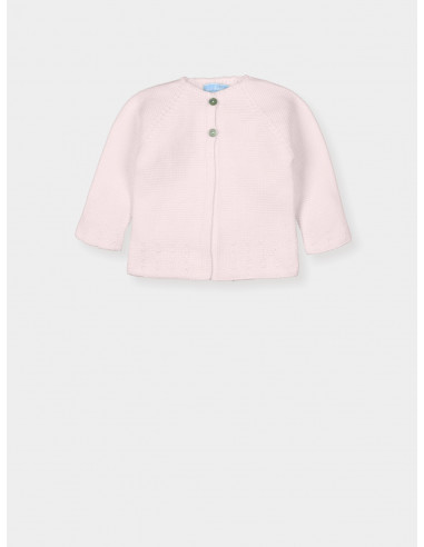 CHAQUETA LARGA ochitos hilo PÉTALO