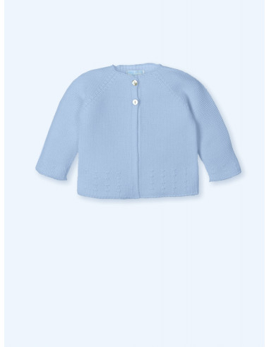 CHAQUETA LARGA ochitos hilo AZAFATA