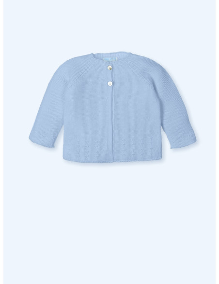 CHAQUETA LARGA ochitos hilo AZAFATA