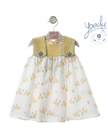 VESTIDO infantil gallinas familia ÁNFORA