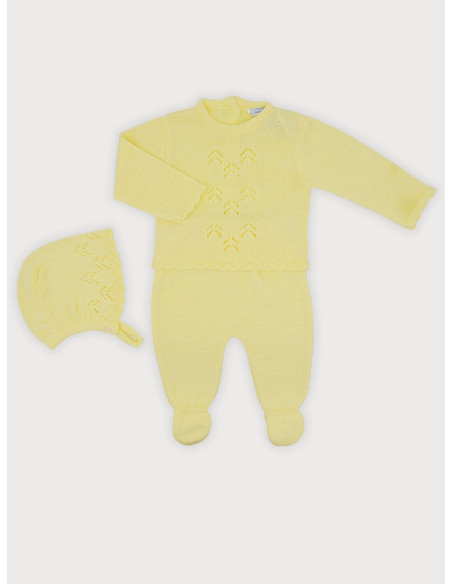 CONJUNTO POLAINA hilo AMARILLO