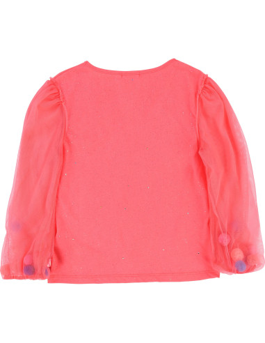 CAMISETA MANGA CON POMPONES