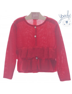 CHAQUETA LARGA VOLANTES